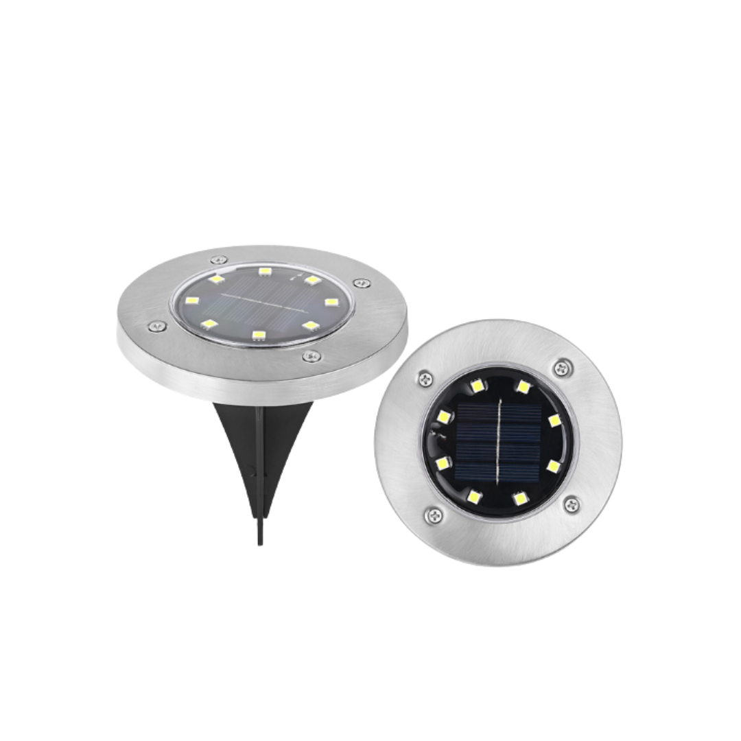 SunGlow 8-LED Solar Disk Lights - 6 Pack | Garden & Patio Lights - Styyler