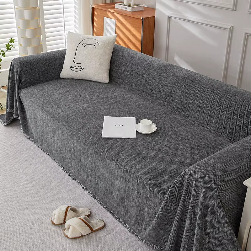 PawWeave Herringbone Sofa Cover | Durable, Stylish & Pet-Friendly Furniture Protector - Styyler