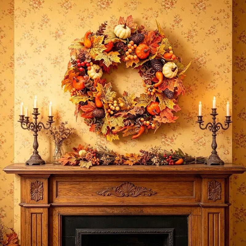 Harvest Moon | Autumn Wreath for Festive Front Door Décor