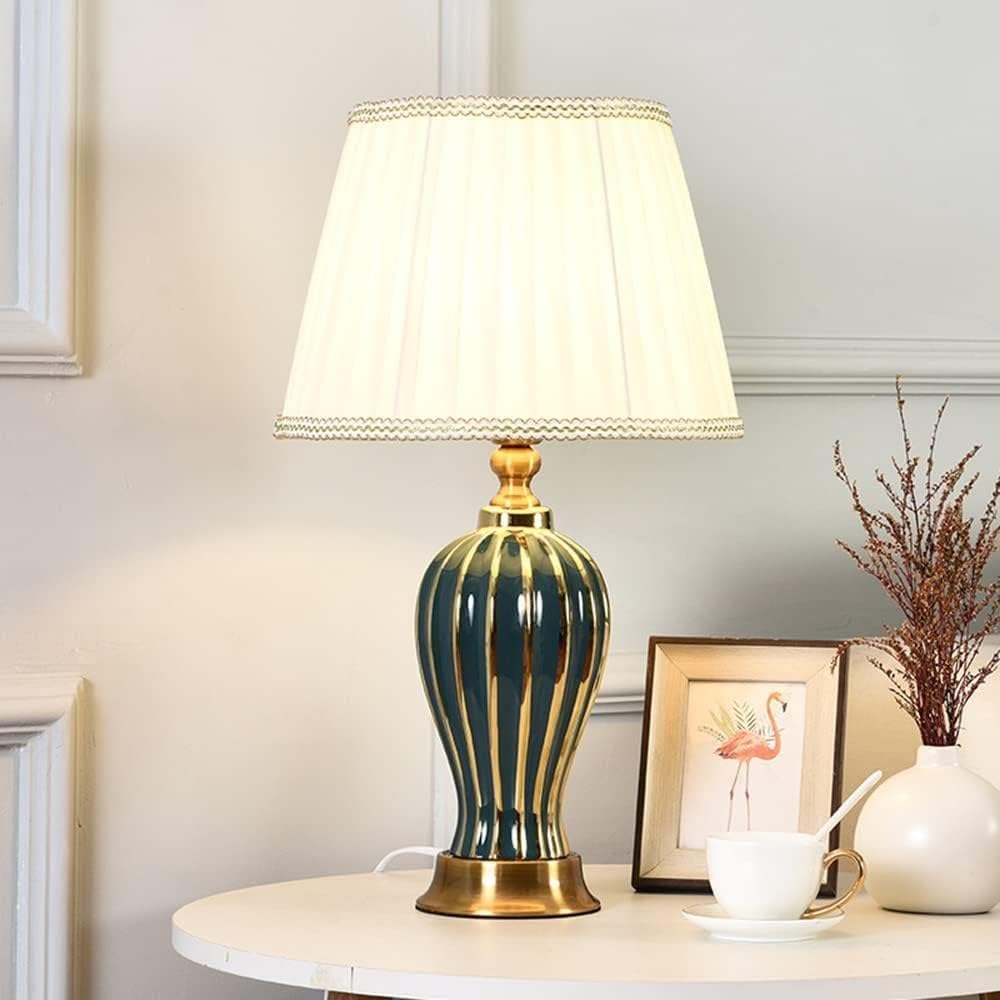 Skalora | Classic Art Deco Ceramic Desk Lamp for Elegant Room Lighting