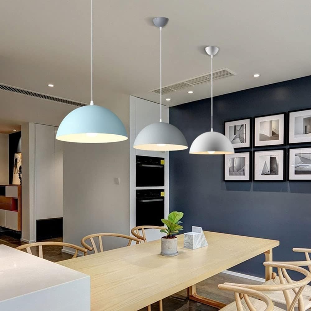 AXIA Modern Dome Pendant Light | Black Metal Ceiling Lamp for Kitchen and Bars