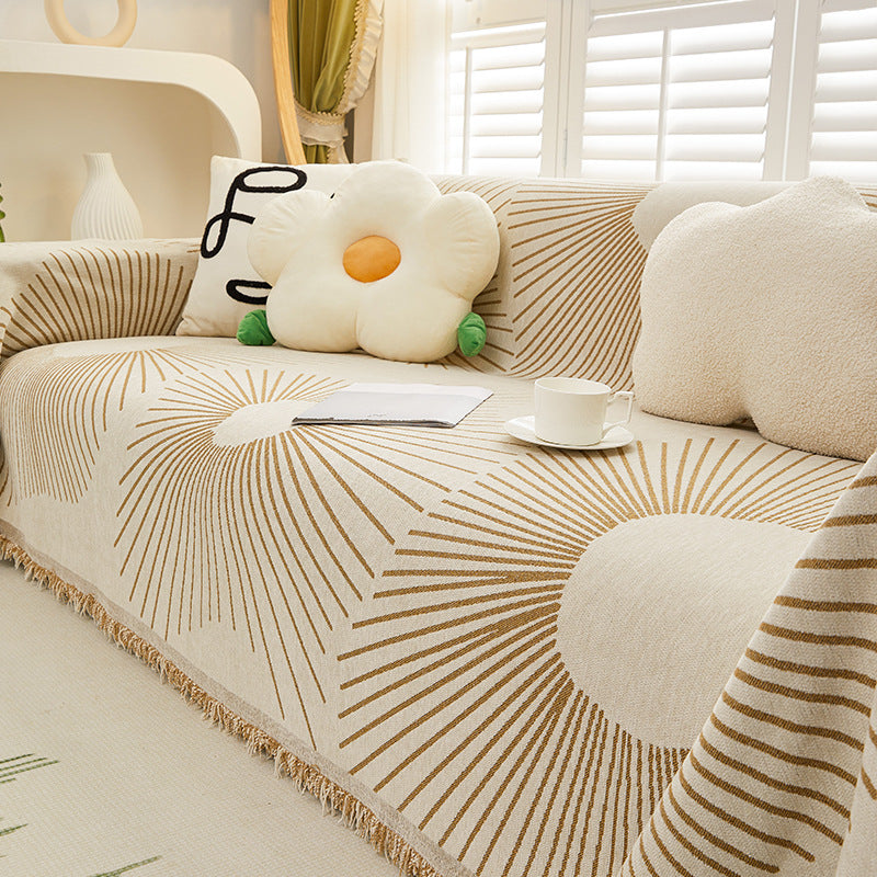 NORDIC LINES Chenille Sofa Cover | Anti-Scratching Pet Friendly Sofa Protection