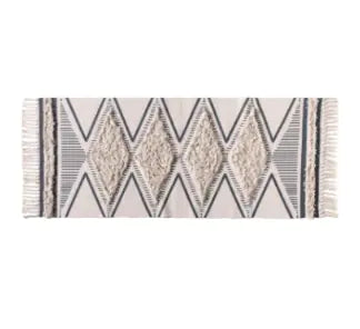Amina Tufted Cotton Rug | 60 × 180 cm Accent Rug | Moroccan Style - Styyler