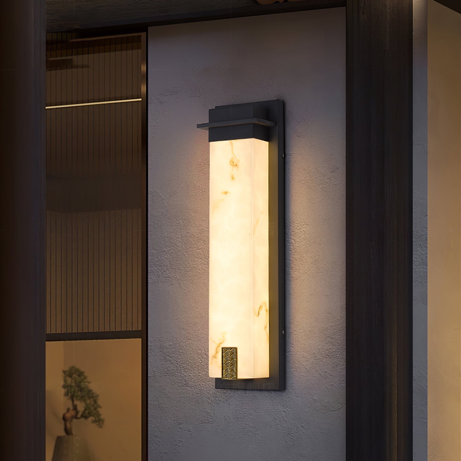 AlabasterGlow | Durable Elegant Outdoor Wall Lantern for Gardens 5