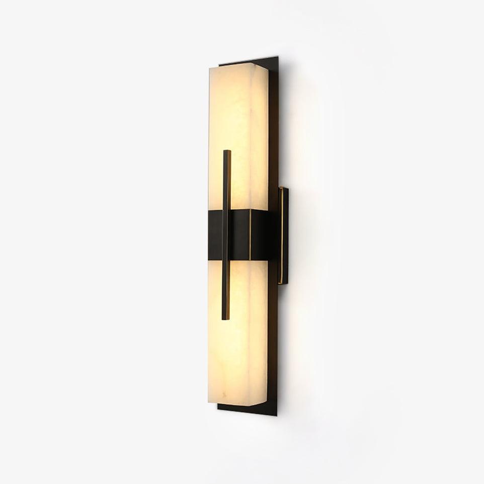 AlabasterGlow | Stylish Modern Outdoor Wall Lantern Light Fixture 1