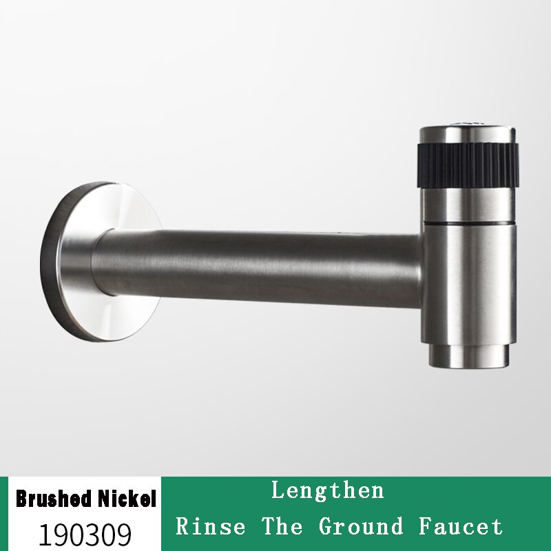 Alder Outdoor Tap in Black or Brushed Nickel - Durable Stainless Steel Garden Faucet with Wall-Mounted Design 9