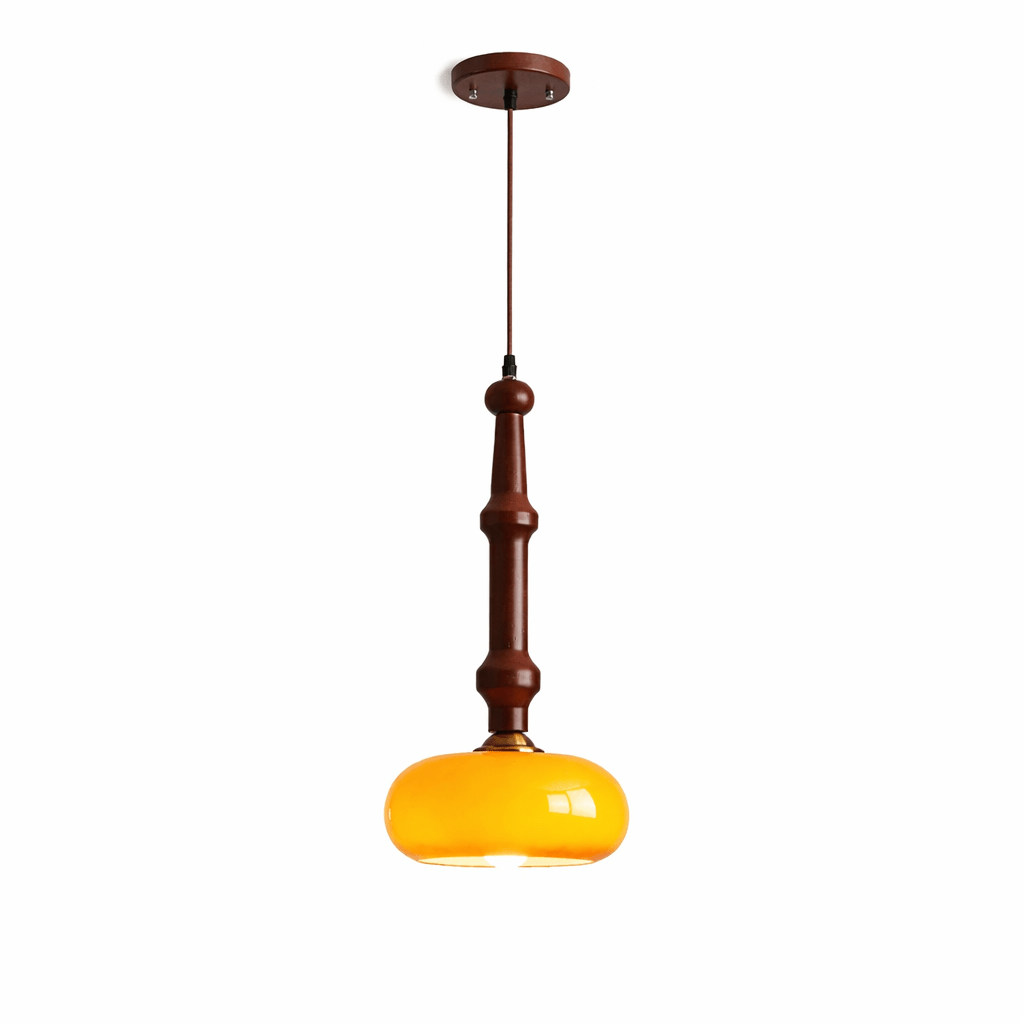 AmberGlow | Artistic Warm Amber Glass Kitchen Pendant Lighting 0