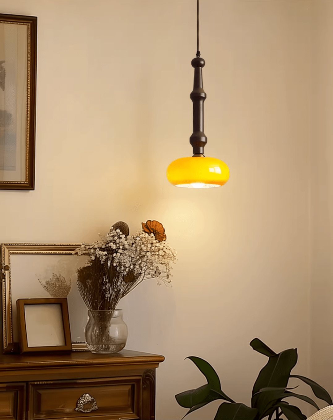 AmberGlow | Artistic Warm Amber Glass Kitchen Pendant Lighting 3