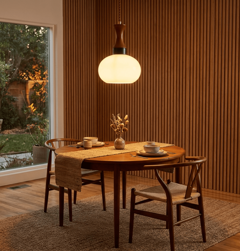 AmberGlow | Elegant Vintage Amber Glass Kitchen Pendant Lighting 4