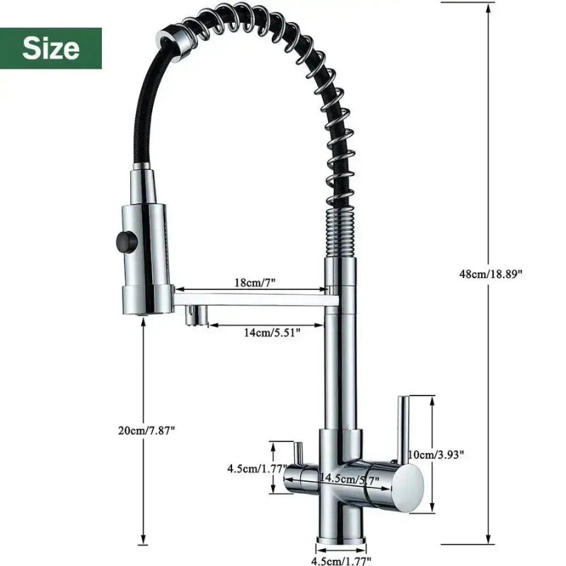 Aqualis | Harmony 3-Way Pull-Down Faucet for Modern Kitchen