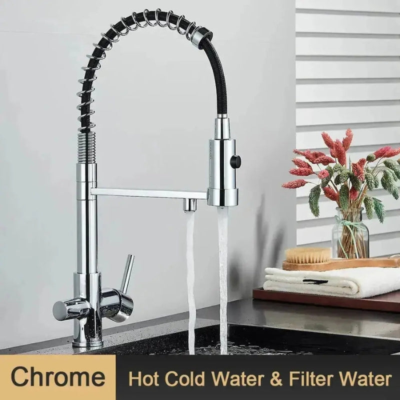 Aqualis | Harmony 3-Way Pull-Down Faucet for Modern Kitchen