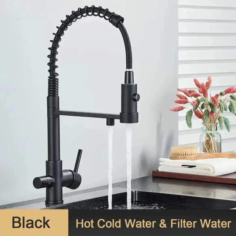 Aqualis | Harmony 3-Way Pull-Down Faucet for Modern Kitchen
