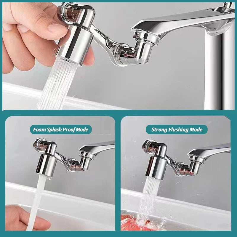 Aquorix | Sleek 1080° Rotating Tap Aerator for Splash-Free Cleaning 1