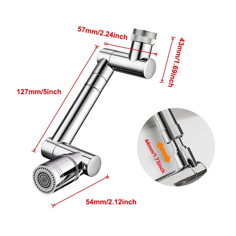 Aquorix | Sleek 1080° Rotating Tap Aerator for Splash-Free Cleaning 5