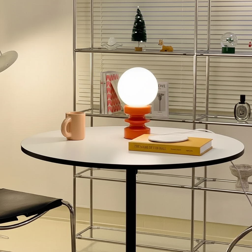 Ashford Table Lamp | Retro Chic Solid Wood & Glass Accent Light