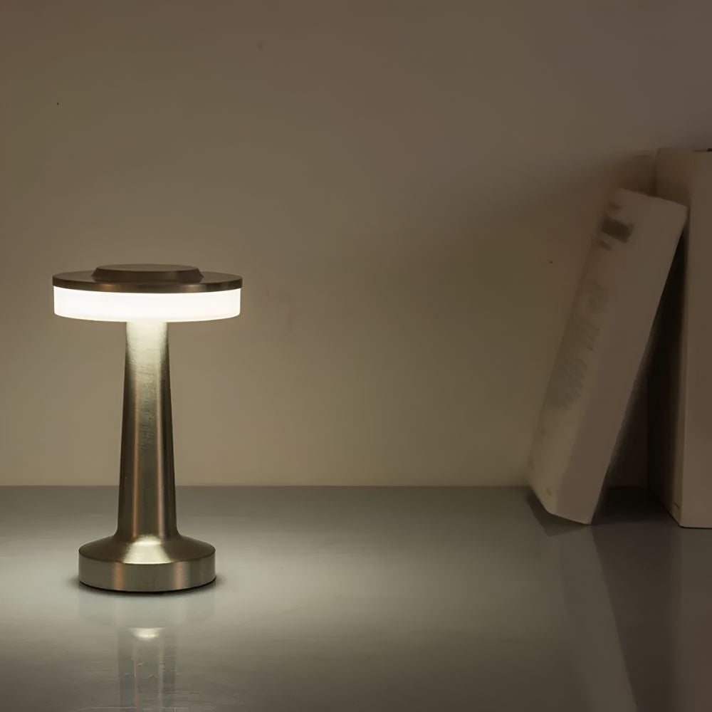 Aura Cordless Table Lamp with Touch-Dimming, Retro Design, USB Rechargeable 3