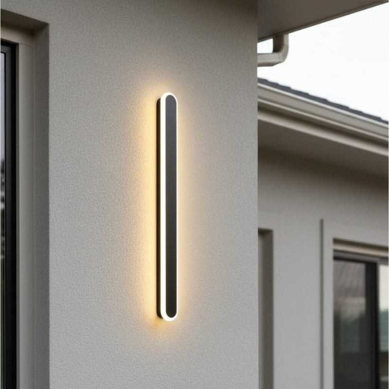 Aurelia Modern Outdoor Wall Light in Black, White or Gold - IP65 Aluminium Design