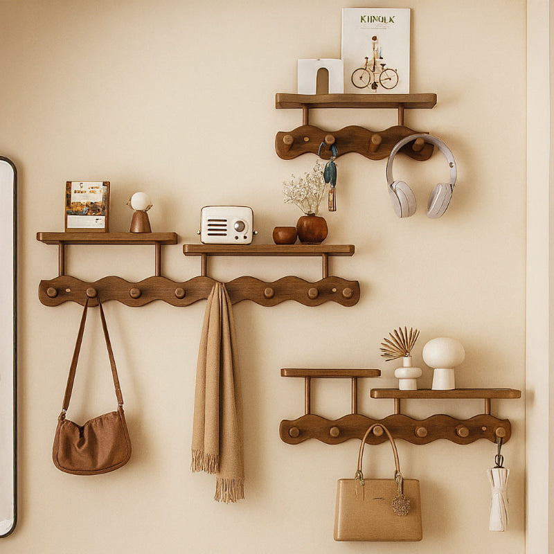 Avenix | Stylish Bamboo Wall Coat Rack for Entryway Organisation 01
