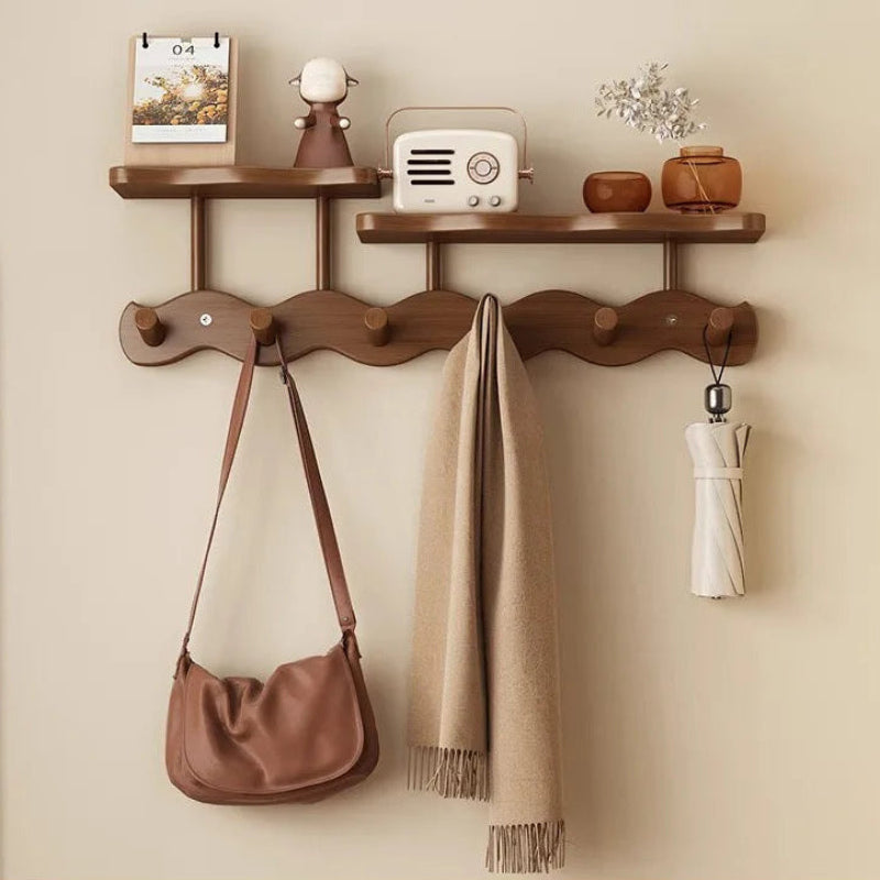 Avenix | Stylish Bamboo Wall Coat Rack for Entryway Organisation 71
