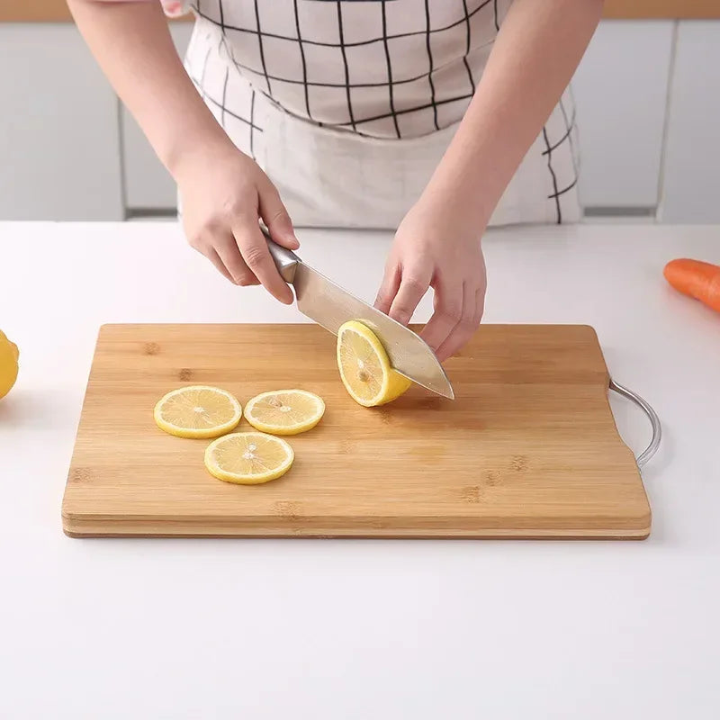 Bamboo Cutting Board | Double-Sided Chopping Board with Handle | Versatile Food Prep Tool for Home Chefs 2