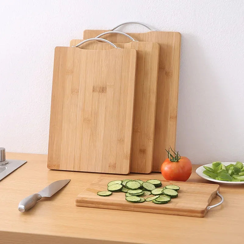 Bamboo Cutting Board | Double-Sided Chopping Board with Handle | Versatile Food Prep Tool for Home Chefs 3