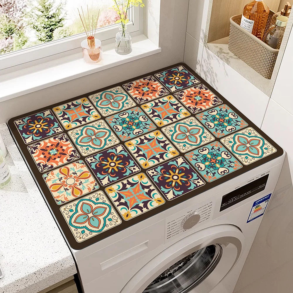 BohoShield | Modern Anti-Slip Washing Machine Mat for Appliance Protection 0