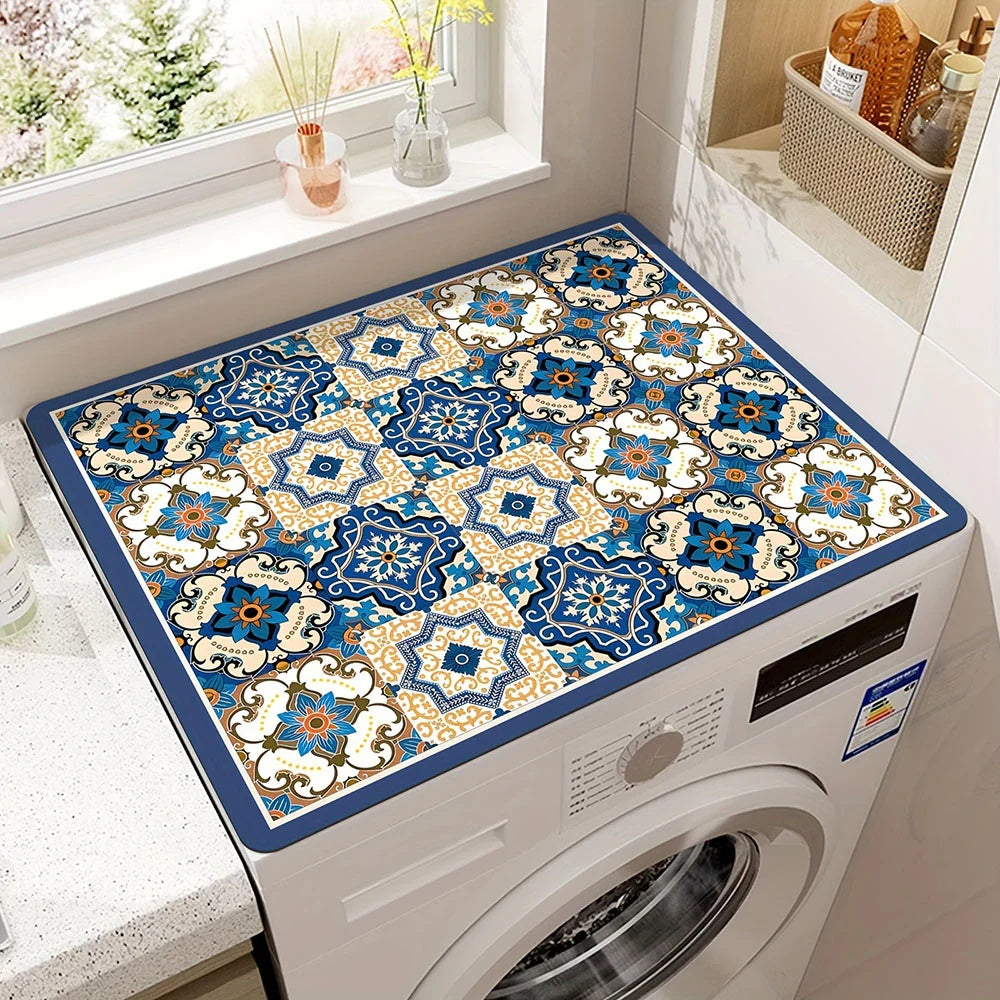 BohoShield | Modern Anti-Slip Washing Machine Mat for Appliance Protection 4