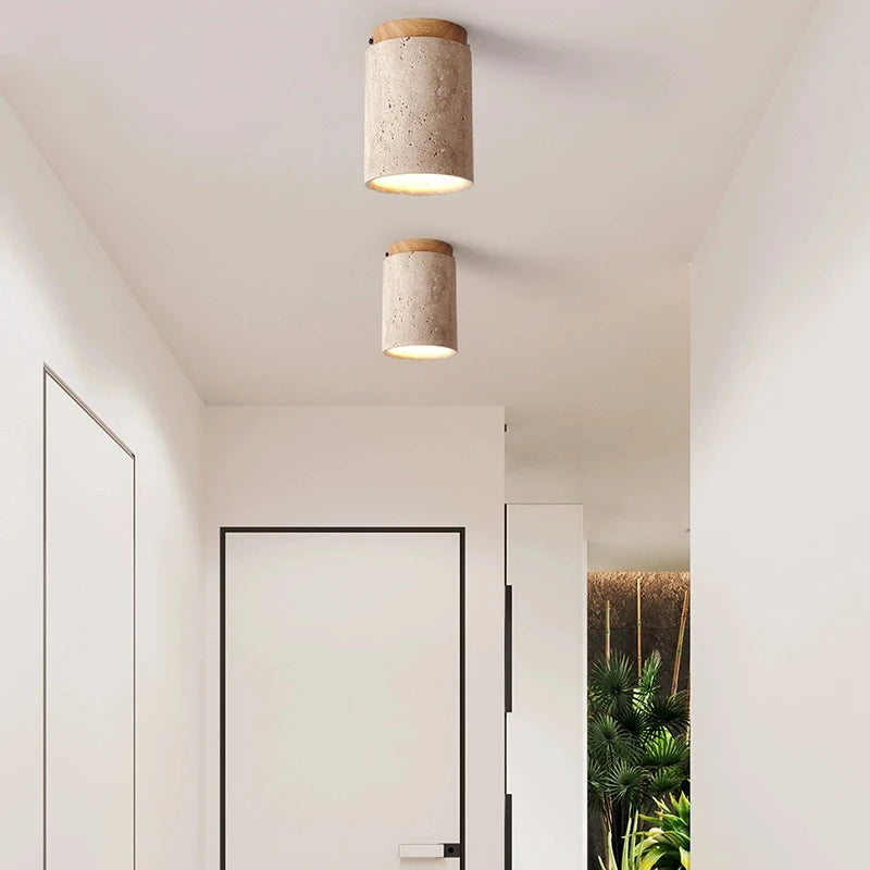 TerraGlow Boho Ceiling Light | Natural Stone Downlight | Minimalist & Handcrafted - Styyler