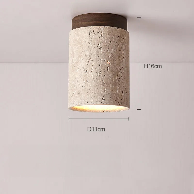 TerraGlow Boho Ceiling Light | Natural Stone Downlight | Minimalist & Handcrafted - Styyler