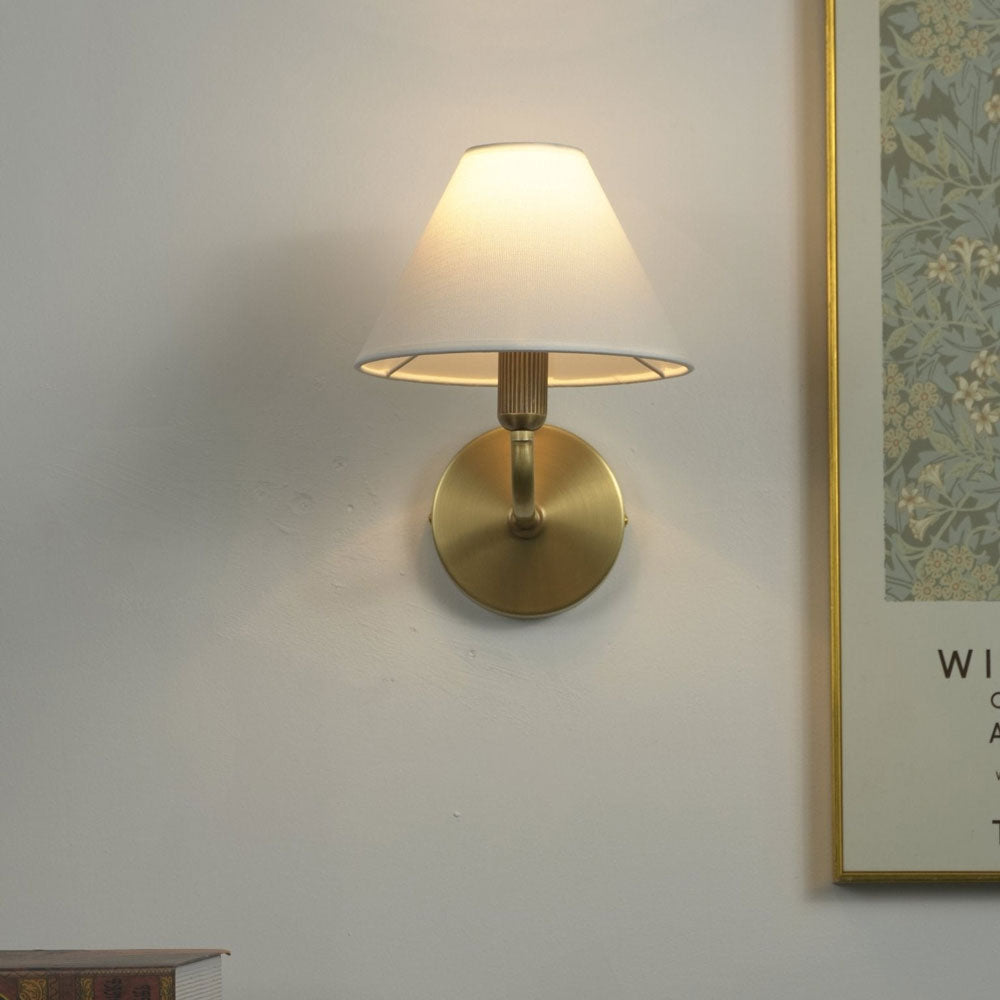 Brassica | Elegant Classic Wall Sconce Lighting with Fabric Shade