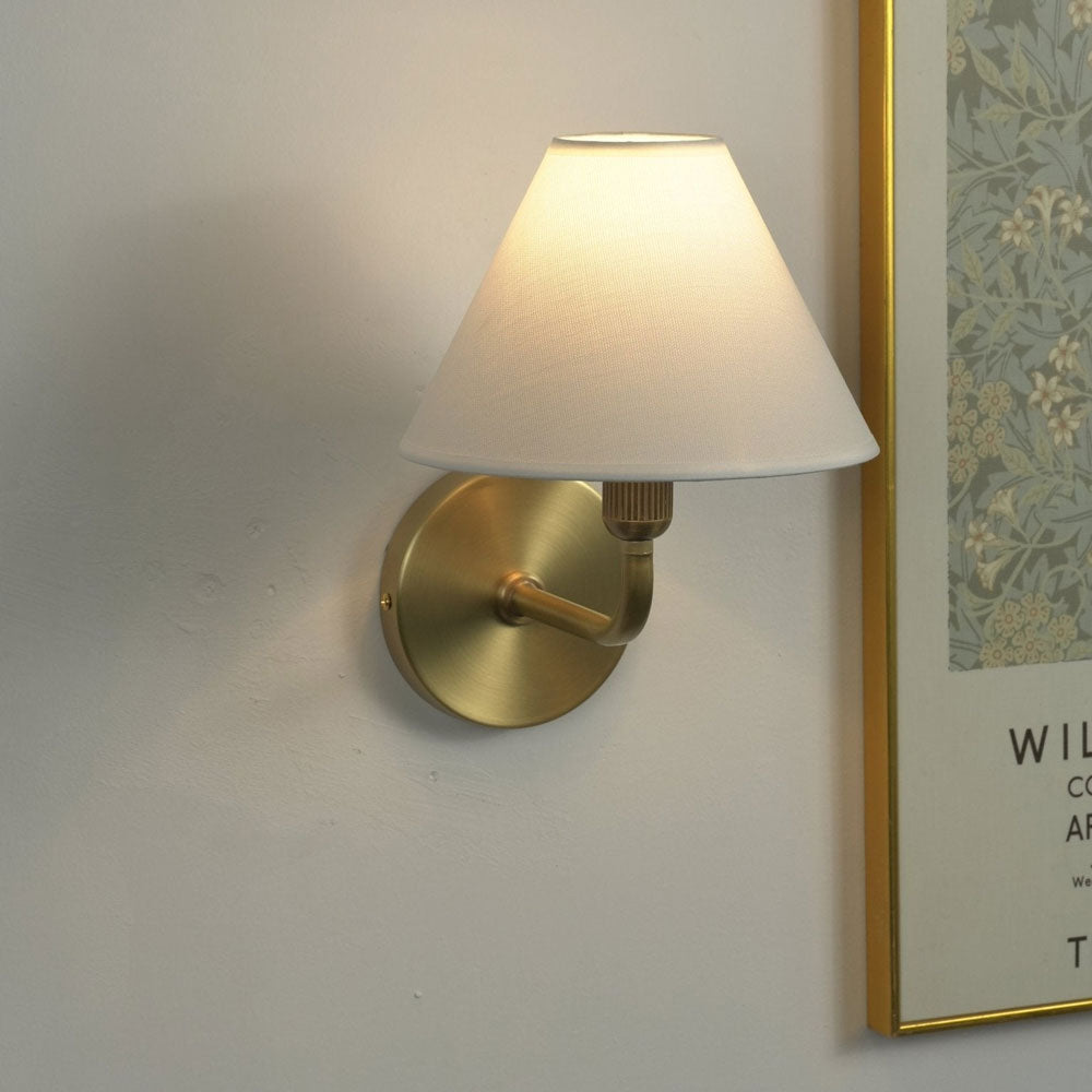 Brassica | Elegant Classic Wall Sconce Lighting with Fabric Shade
