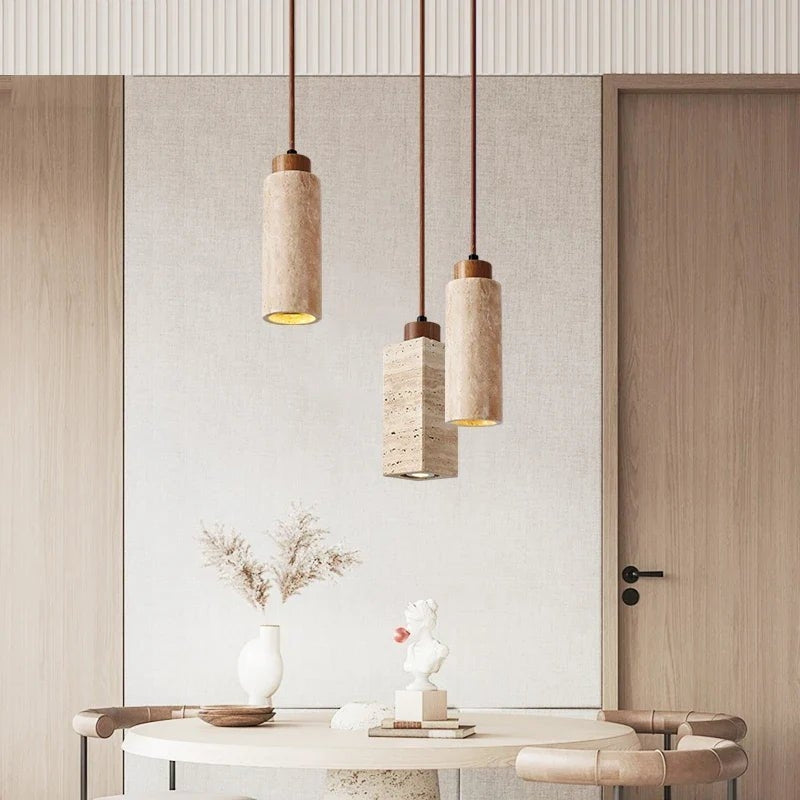 Brivora | Modern Travertine Pendant Light for Warm Ambient Lighting