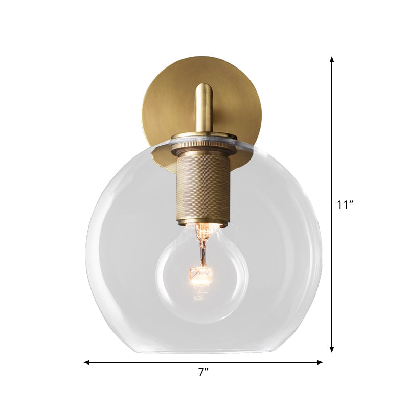 Bronze Wall Sconce with Clear Glass Shade, Modern Design for Contemporary Interiors 6