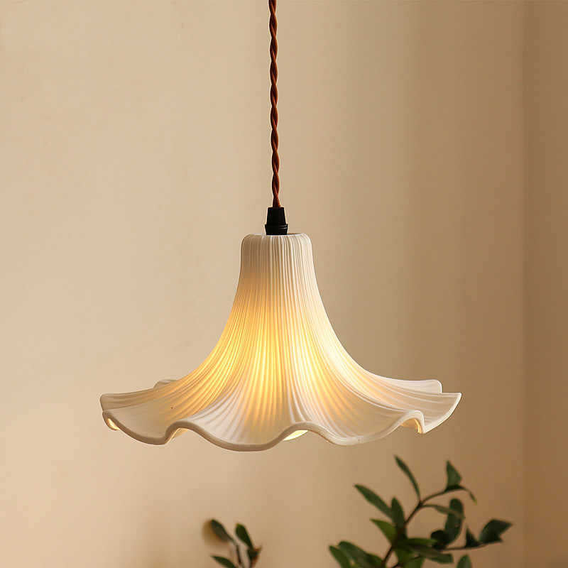 CeramicaBloom | Elegant French Floral Hanging Pendant Light Fixture 1