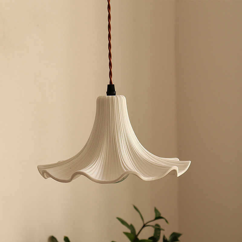 CeramicaBloom | Elegant French Floral Hanging Pendant Light Fixture 5
