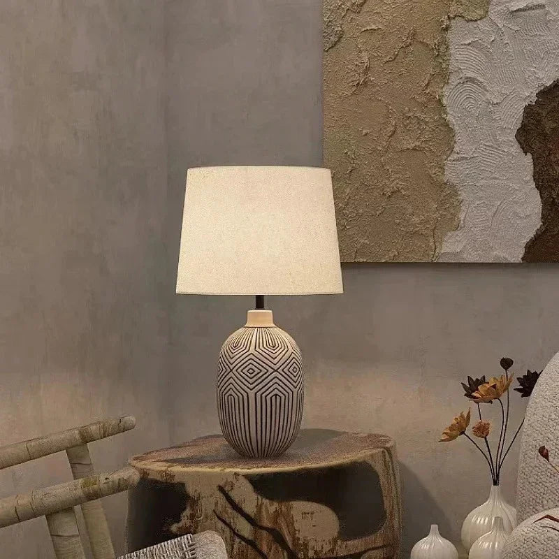 Ceramica | Elegant Modern Ceramic Bedside Table Lamp for Cozy Atmosphere 4