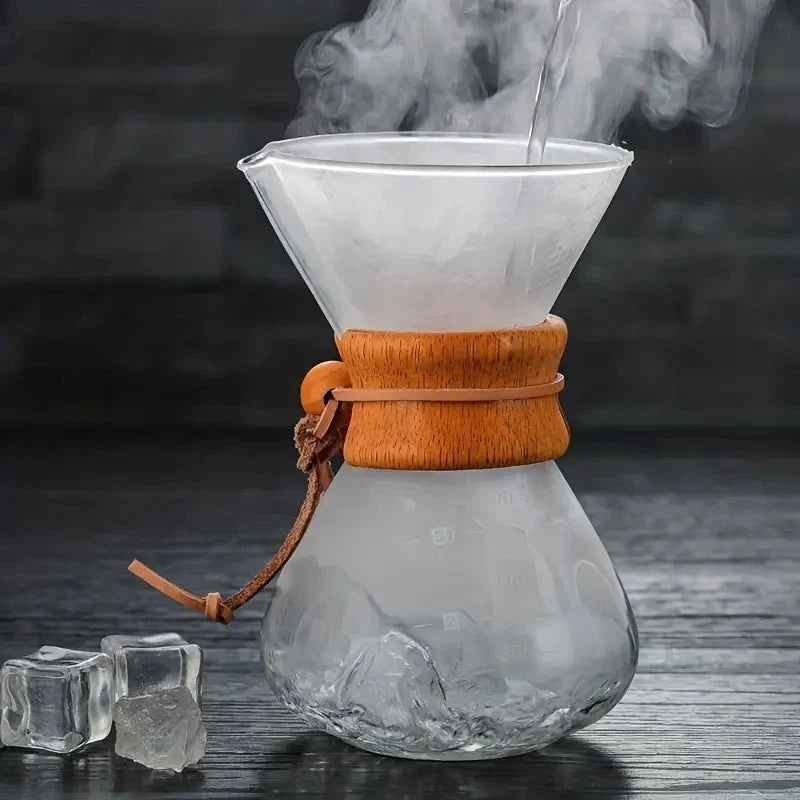 Chemex Glass Coffee Pot with Hario V60 Dripper Set for Precise Brewing – Heat-Resistant, Multiple Servings, Elegant Design 7