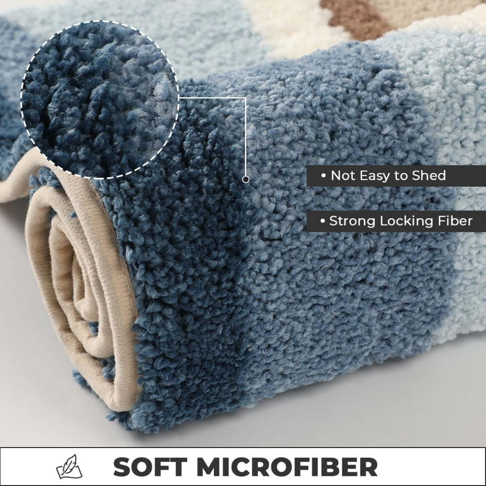 Coastal Charm | Bath Mat with Non-Slip Backing & Soft Flocking | Absorbent Bathroom Mat for Comfort 5