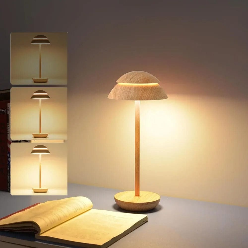 Cordless Rechargeable Table Lamp with Touch Control Dimming – Scandinavian Design Bedside Lamp for Elegant Lighting 0
