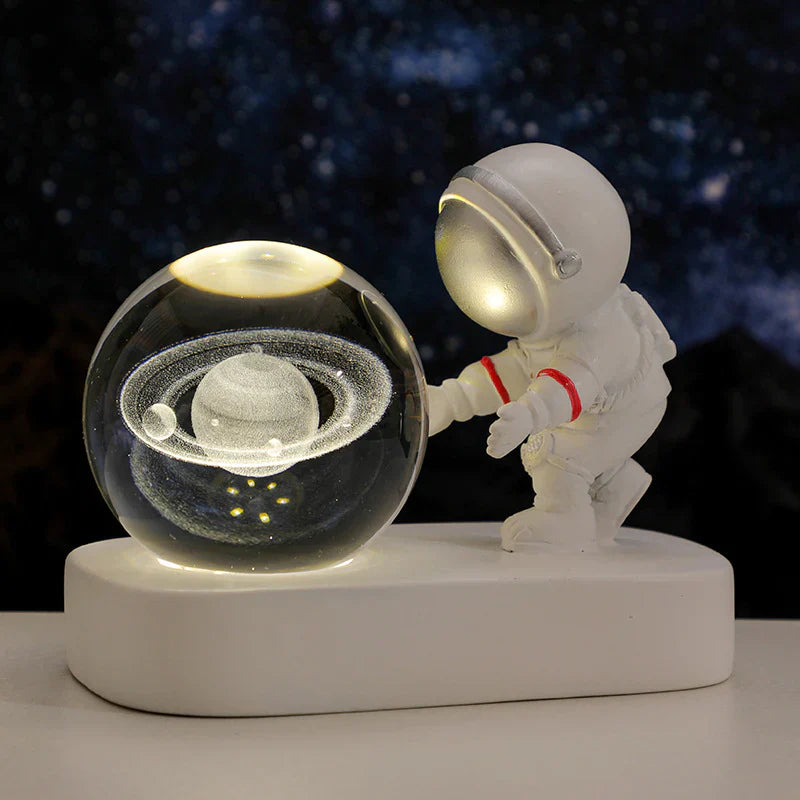 CosmicSphere | Enchanting LED Astronaut Night Light with Crystal Ball 1