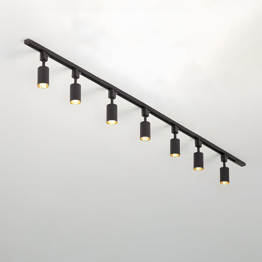 CylindraLight | Modern Sleek Black LED Track Lighting Fixture for Ceiling 18