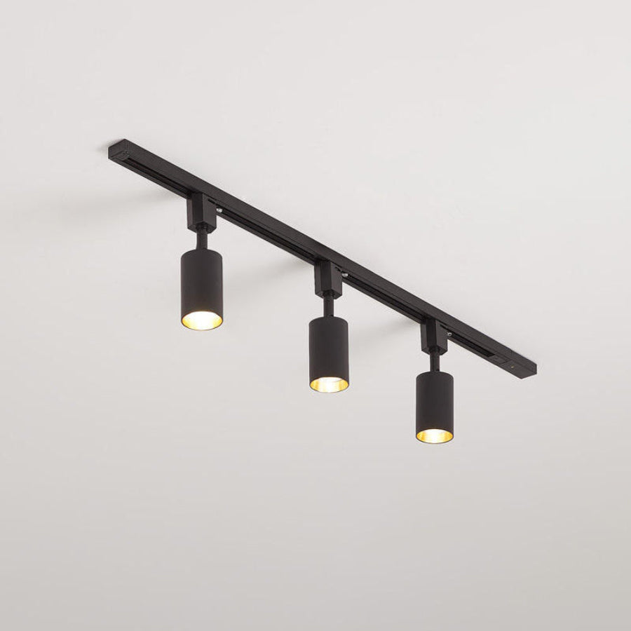 CylindraLight | Modern Sleek Black LED Track Lighting Fixture for Ceiling 4