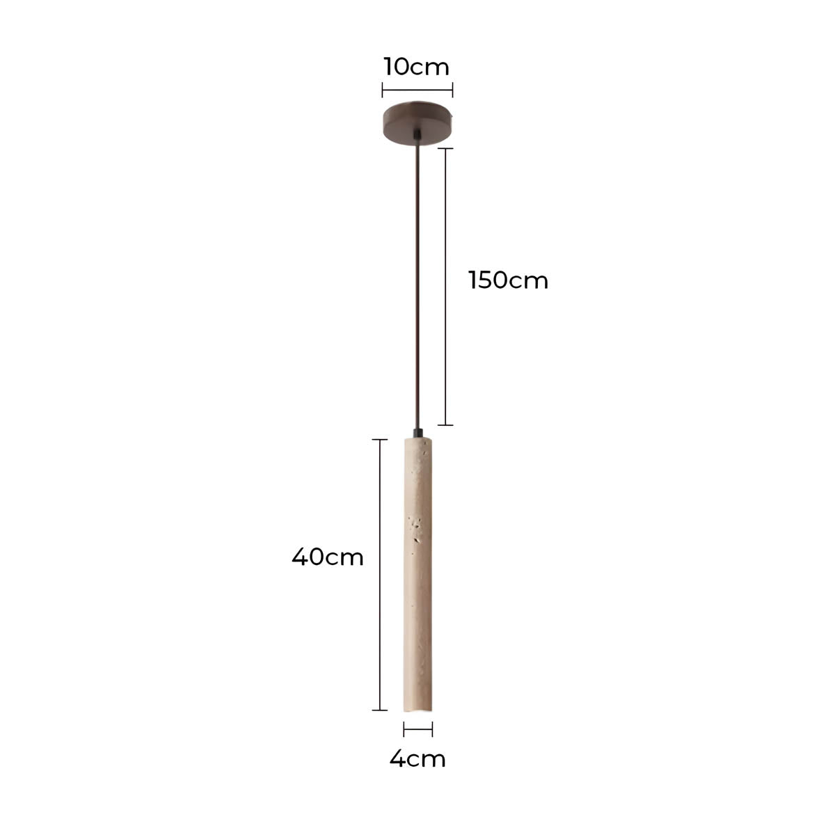 TERRA CAVO – Natural Travertine Pendant Light | Minimalist Ceiling Light - Styyler