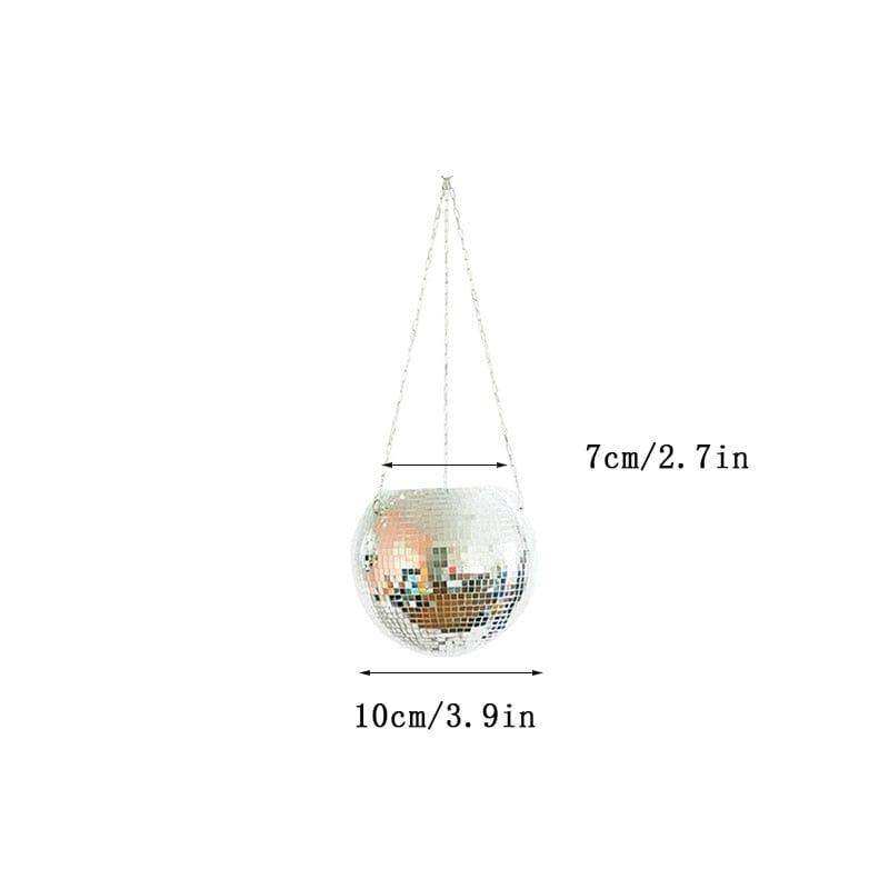 Chic Disco Ball Hanging Planter with Mirrored Tiles | Planter for Succulents and Ferns - Styyler