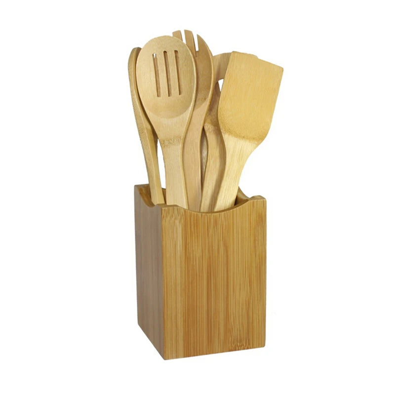 Eco-Friendly Kitchen Utensil Set | 6-Piece Bamboo Cooking Tools for Effortless Meal Prep 1