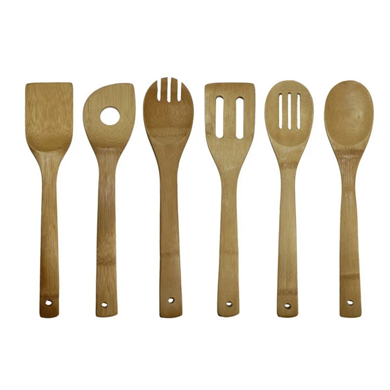 Eco-Friendly Kitchen Utensil Set | 6-Piece Bamboo Cooking Tools for Effortless Meal Prep 2