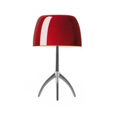 TURINO Elegant Tripod Desk Lamp with Stained Glass Shade and Chrome Base - Styyler