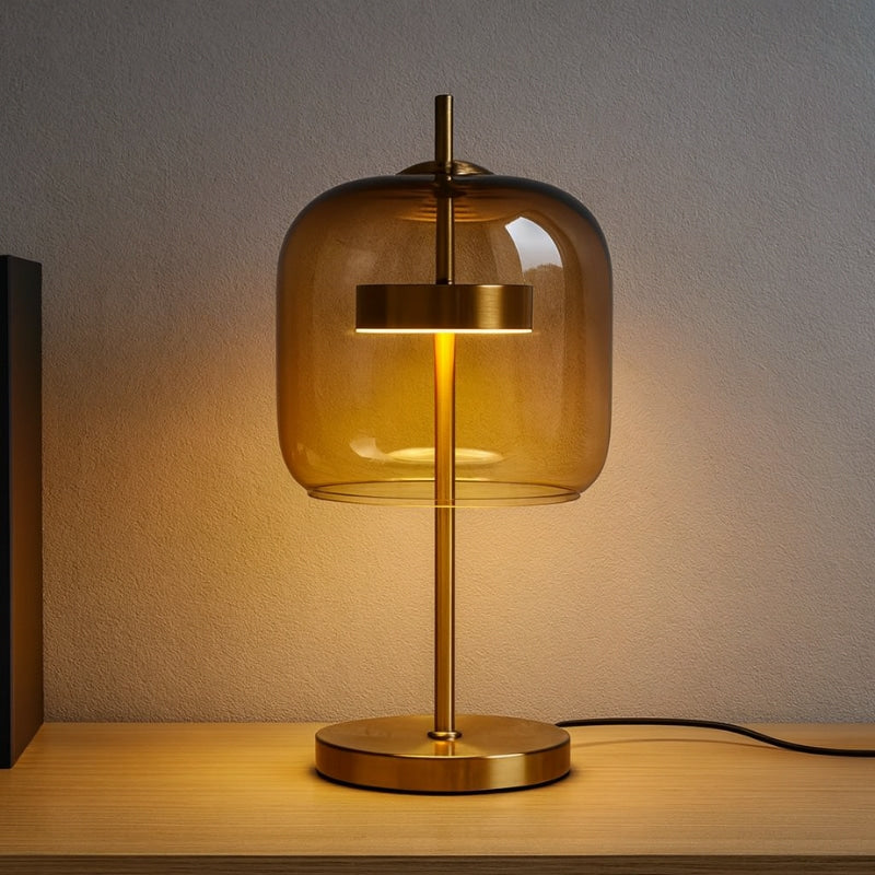 Elunis Aurelia Stained Glass Table Lamp for Warm Ambient Glow