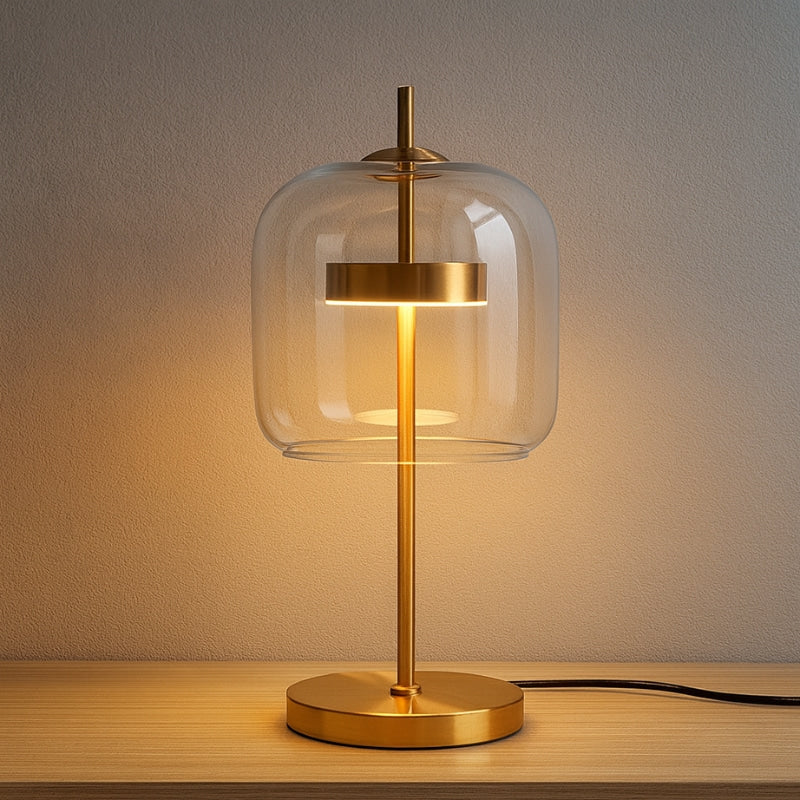 Elunis Aurelia Stained Glass Table Lamp for Warm Ambient Glow