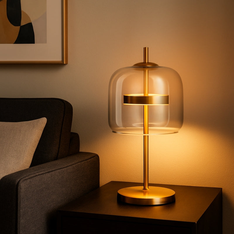 Elunis Aurelia Stained Glass Table Lamp for Warm Ambient Glow